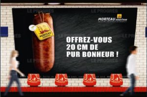 saucisse de Morteau; IGP; affichage; métro parisien